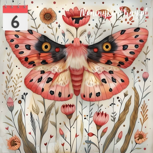 Panel wodoodporny 50x50cm Motyl nocny 1 [6]