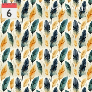 SOFTSHELL WODOODPORNY Pióra turkusowo złote [6]