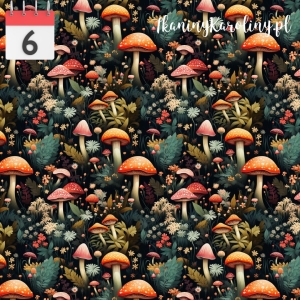 SOFTSHELL WODOODPORNY Czerwone grzyby [6]