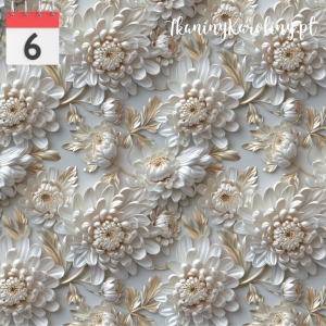 SOFTSHELL WODOODPORNY Porcelanowe chryzantemy [6]
