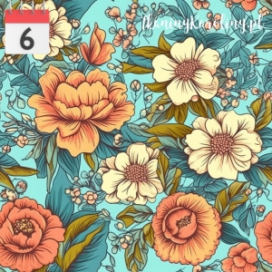 SOFTSHELL WODOODPORNY Kwiaty vintage 6 [6]