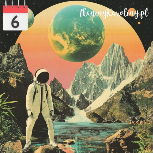 Panel welurowy Retro astronauta 2 [6]