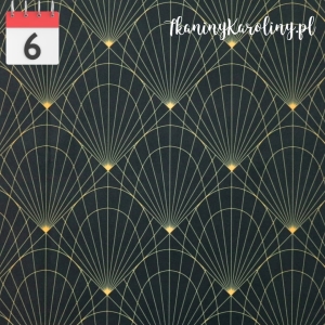 WELUR TAPICERSKI Art deco na czarnym [6-8]