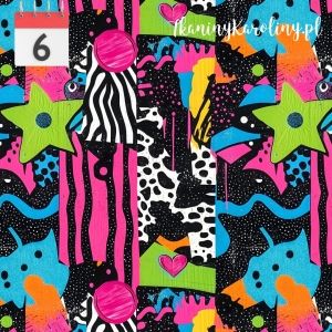 SOFTSHELL WODOODPORNY Neonowa abstrakcja zielone gwizdki [6]