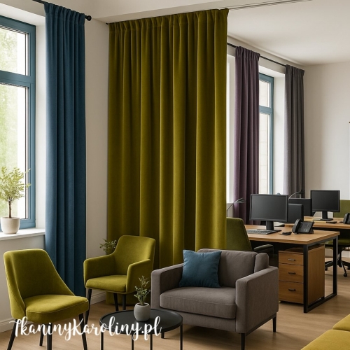 Riviera Tkanina tapicerska welur / velvet załony
