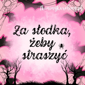 Panel wodoodporny, Neon Halloween - nietoperze na różu (napis) 50x50cm [6-8]