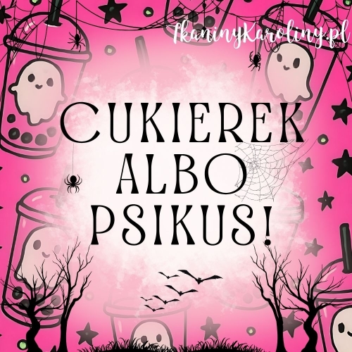 Panel welurowy, Neon Halloween - bubble tea z duchami (napis)