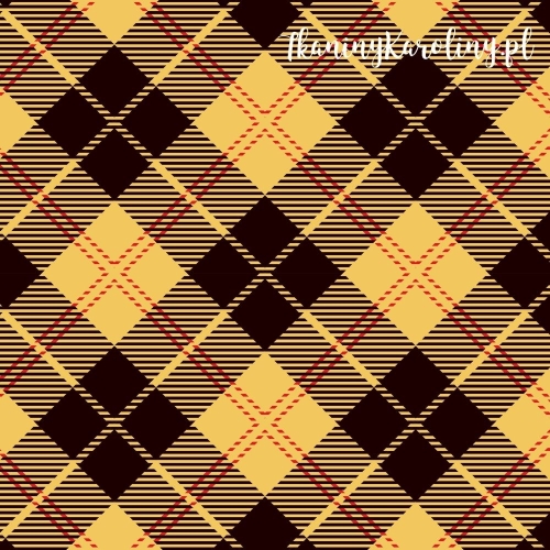 SOFTSHELL WODOODPORNY Krata szkocka, tartan - czarno-żółte romby na żółtym tle