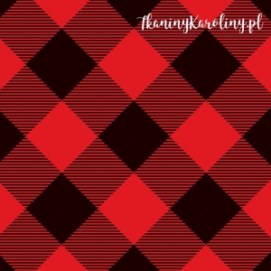 WELUR TAPICERSKI Krata szkocka, tartan - czerwono-czarne romby [6-8] 