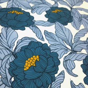 WELUR TAPICERSKI English Flowers TURKUS [6-8]