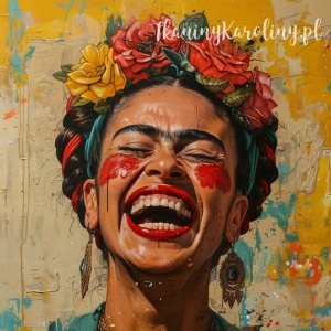 Panel wodoodporny - Frida Kahlo - roześmiana [6-8]