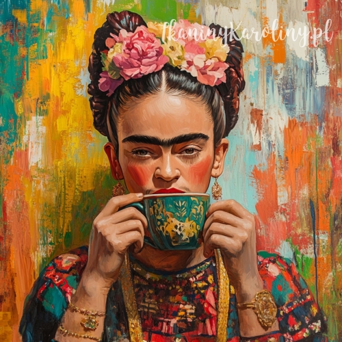 Panel wodoodporny - Frida Kahlo - z turkusową filiżanką [6-8]
