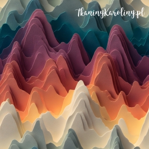 WELUR TAPICERSKI DRUKOWANY Góry 3D 3 - Fale ombre [6-8]