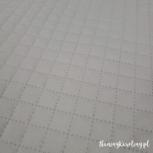 TKANINA WODOODPORNA Pikowana kwadrat 2x2 cm szary 032
