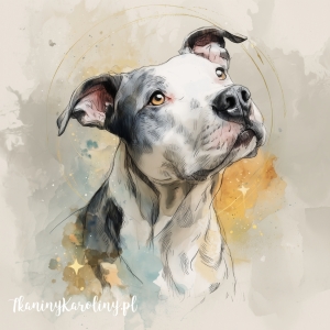 Panel welurowy Amstaff malowany[6-8]