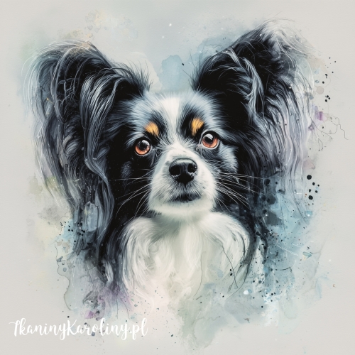 Panel welurowy Papillon malowany