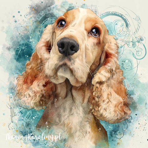 Panel wodoodporny Cocker Spaniel malowany