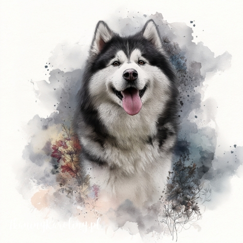 Panel wodoodporny Alaskan Malamute 1 malowany