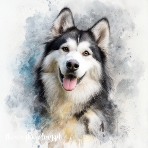 Panel wodoodporny Alaskan malamute 2 malowany [6-8]
