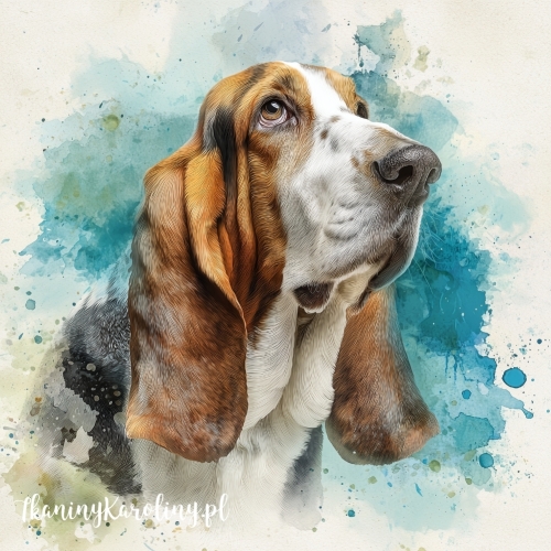 Panel wodoodporny Basset hound 1 malowany [6-8]