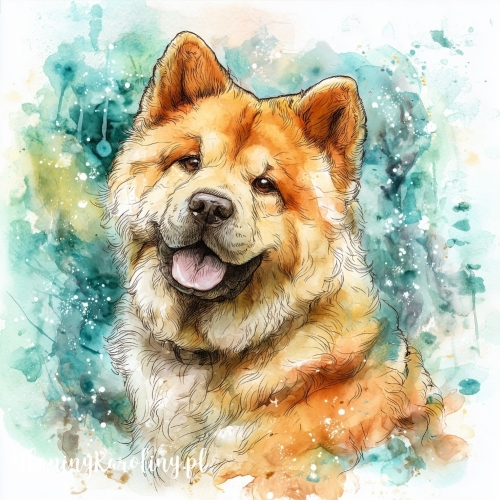 Panel wodoodporny Chow chow 3 malowany