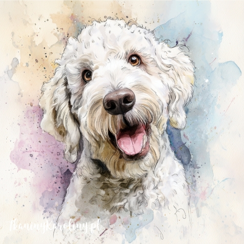 Panel welurowy Lagotto romagnolo 2 malowany