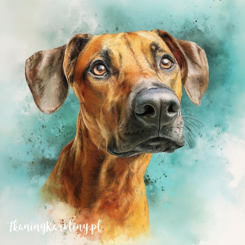Panel welurowy Rhodezjan ridgeback malowany