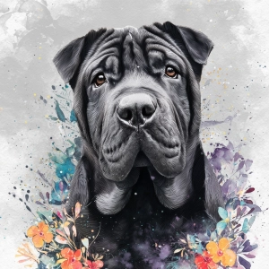 Panel wodoodporny Shar Pei ciemny malowany [6-8]