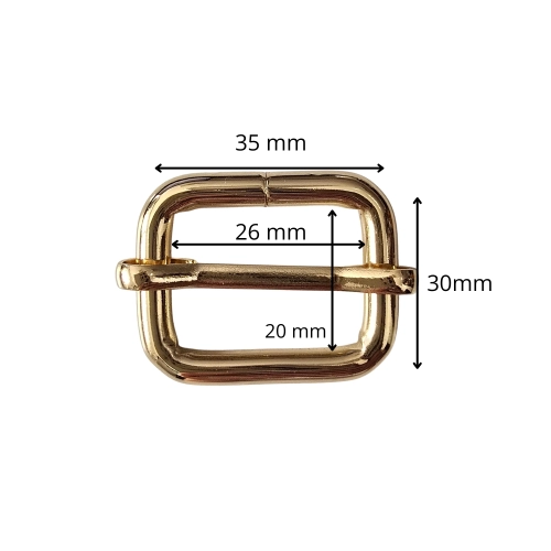 Regulator przesuwany 25*19*4 mm złoty