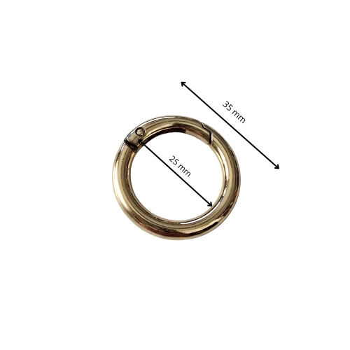 Kółko otwierane Ø25 * 5,5 mm złote