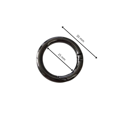 Kółko otwierane Ø25 * 5,5 mm czarne