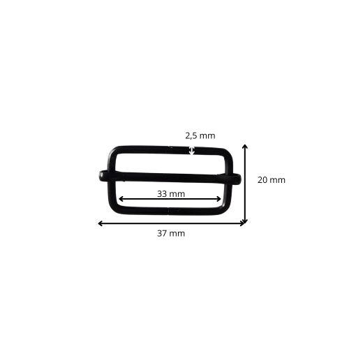 Regulator 33*15*2,5 mm kolor czarny matowy cienki