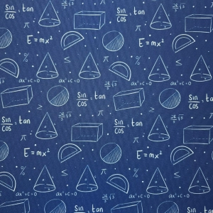 Tkanina wodoodporna oxford - Figury geometryczne na granatowym