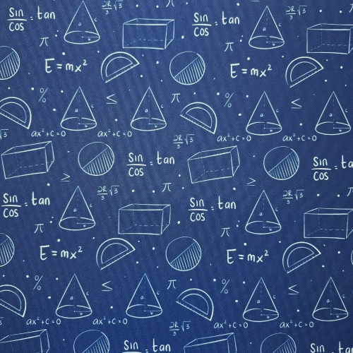 Tkanina wodoodporna oxford - Figury geometryczne na granatowym