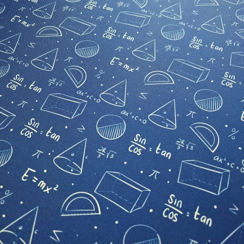 Tkanina wodoodporna oxford - Figury geometryczne na granatowym