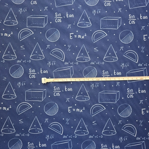 Tkanina wodoodporna oxford - Figury geometryczne na granatowym