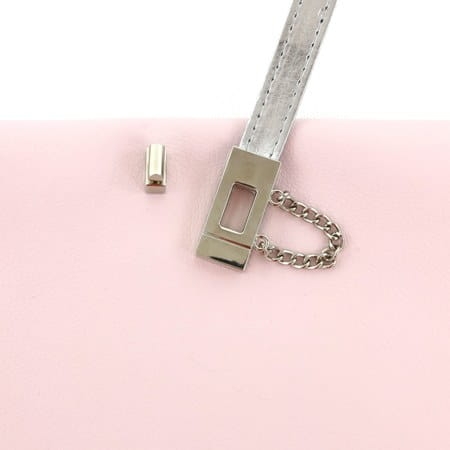 Zapięcie obrotowe 19x42mm z łańcuszkiem do torebki kolor złoty