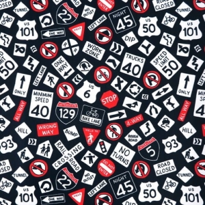 TKANINA WODOODPORNA Znaki drogowe [6-8]