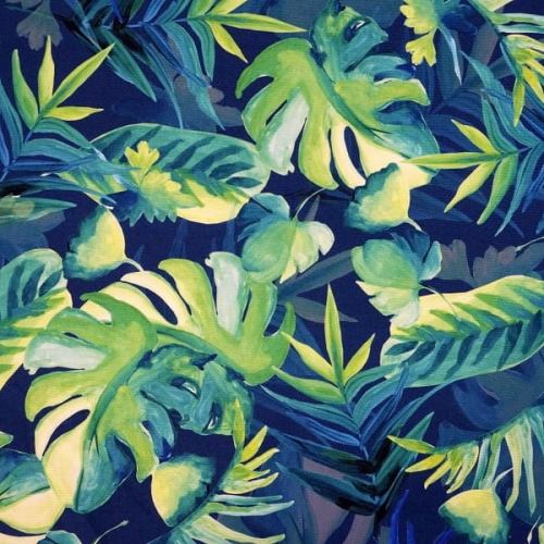 Liście tropikalne (monstera) na granacie m.jpg